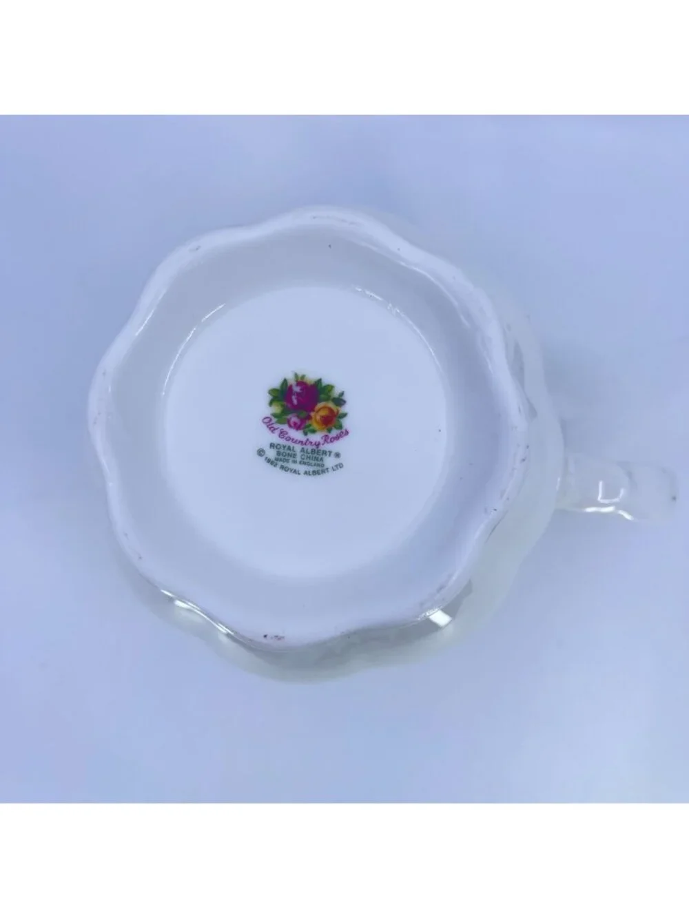 vintage royal albert old country roses pitcher with gold trim & floral pattern